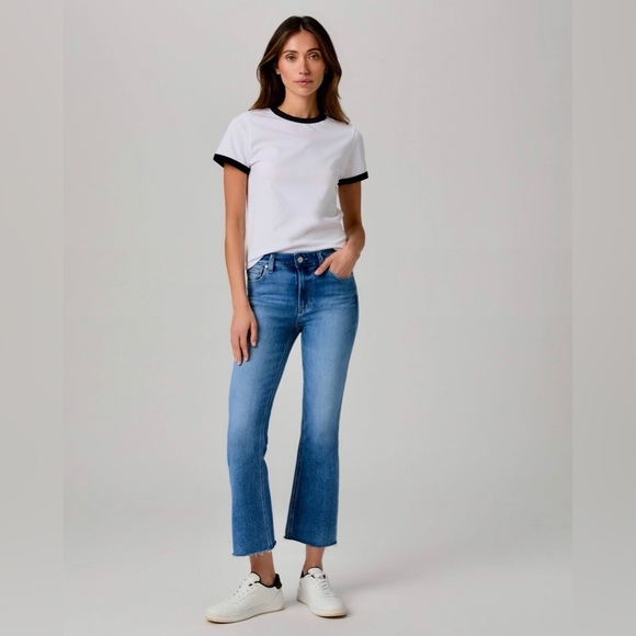 PAIGE Denim - NWT! Paige Bellflower Distressed Colette Crop Flare Jean - Size 28 🥅